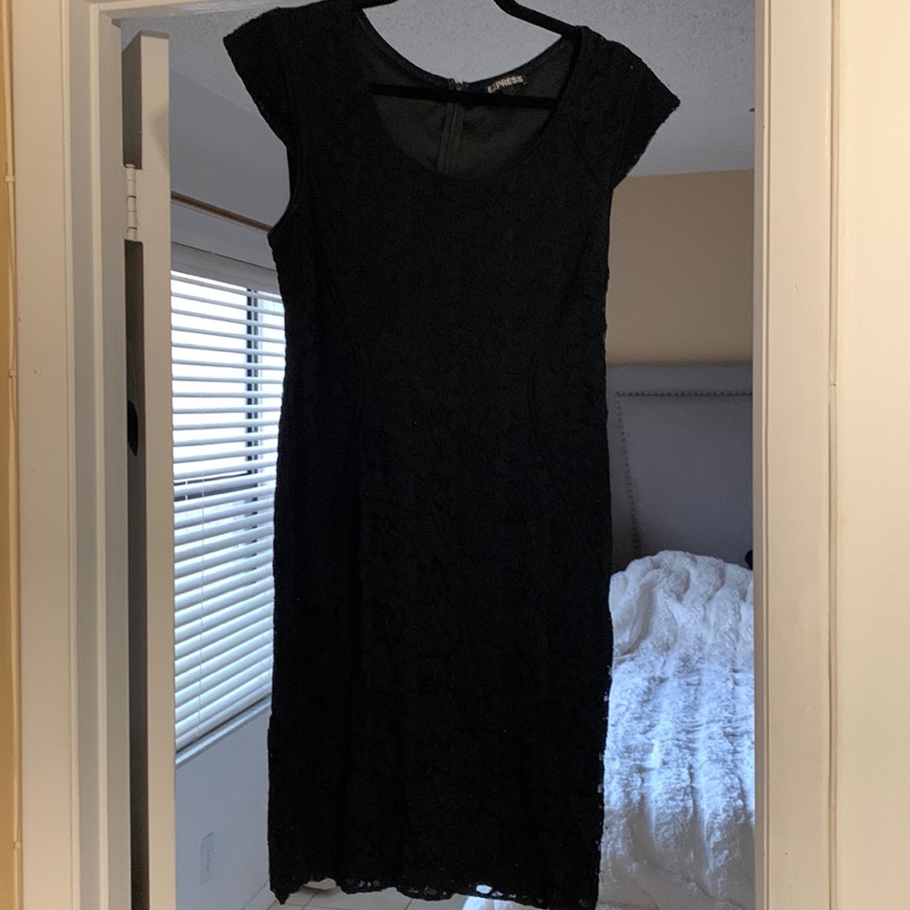Express little black dress with lace